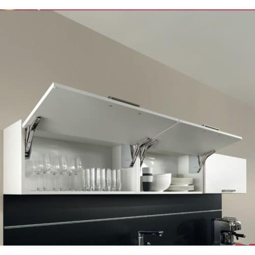 Ảnh thực tế bộ tay nâng FREE FLAP 3.15 Hafele 493.05.862 nắp xám