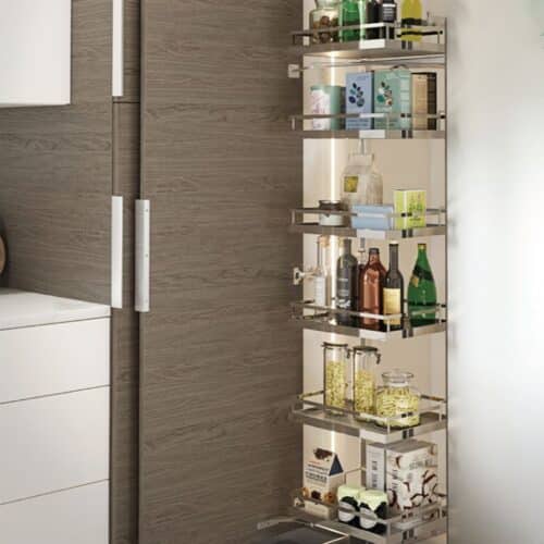 Ảnh thực tế kệ đựng thực phẩm 5 tầng Kesseböhmer Tandem Solo Hafele 549.77.794