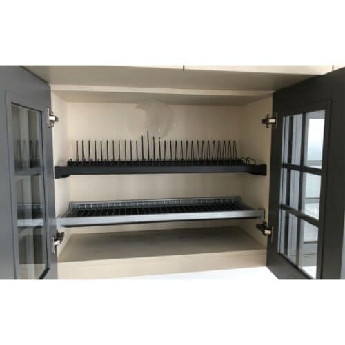 Ảnh thực tế phụ kiện tủ bếp khay hứng nước Hafele 544.01.387 đen 564X263mm