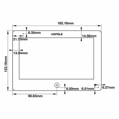 Kích thước Màn hình chuông cửa Hafele SVM-770 959.23.082