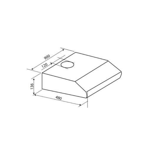 Kích thước máy hút mùi Hafele HH-BI90B 539.82.133