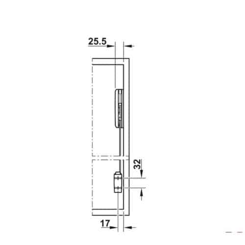 Lắp đặt bộ tay nâng FREE FOLD SHORT Hafele 493.05.738, xám