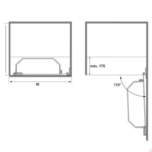Lắp đặt bộ kệ TANDEM đựng thực phẩm Hafele 545.02.431 KT 500/1700