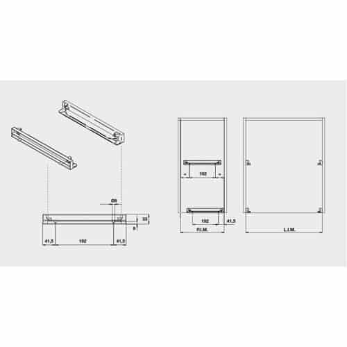 Lắp đặt khay up chén đĩa Hafele 544.01.028 inox, 764x263mm