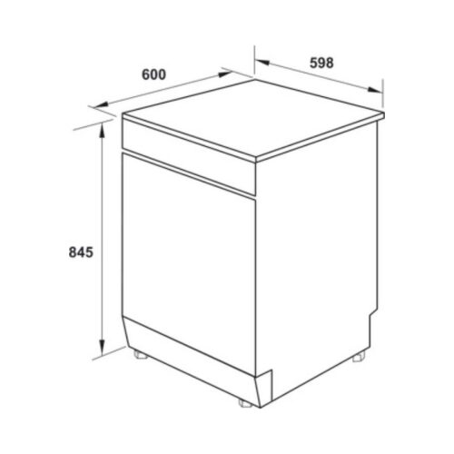 Thiết kế của Máy rửa bát Halefe HDW-F60G