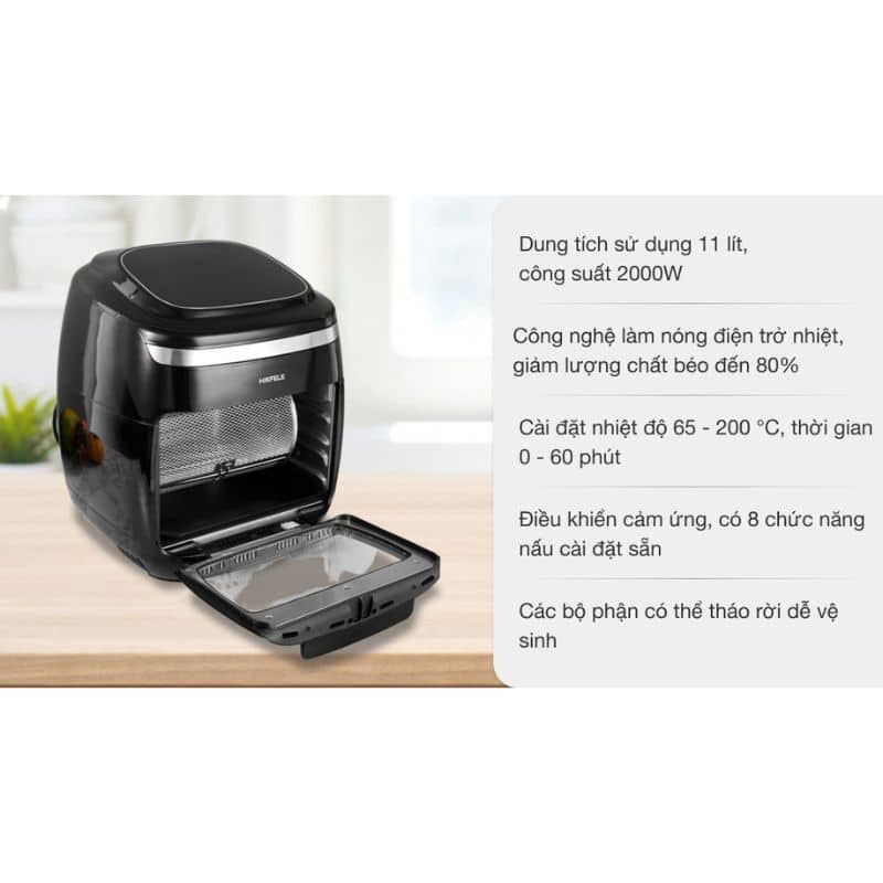 Tính năng nồi chiên không dầu Hafele AF-602A 535.43.711 Tính năng nồi chiên không dầu Hafele AF-602A 535.43.711