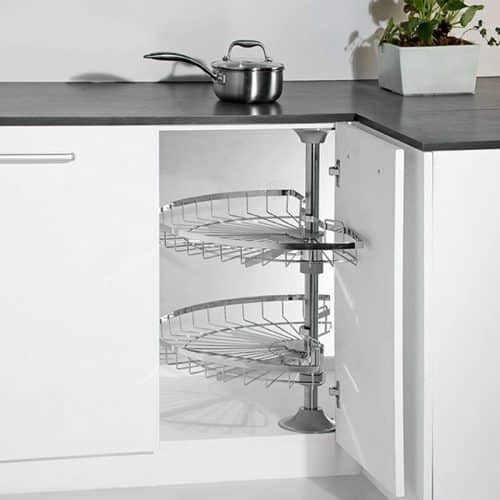 Ảnh bộ rổ góc xoay 180 độ MEZZO Cucina 548.37.000 Inox 304