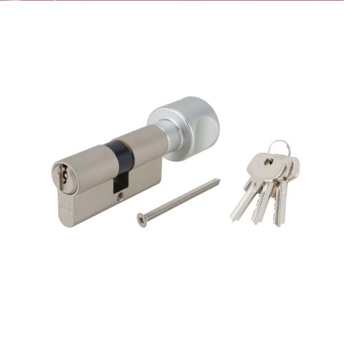 Ảnh thực tế ruột khóa 1 đầu chìa 1 đầu vặn Hafele 916.01.007, 63mm Đồng thau