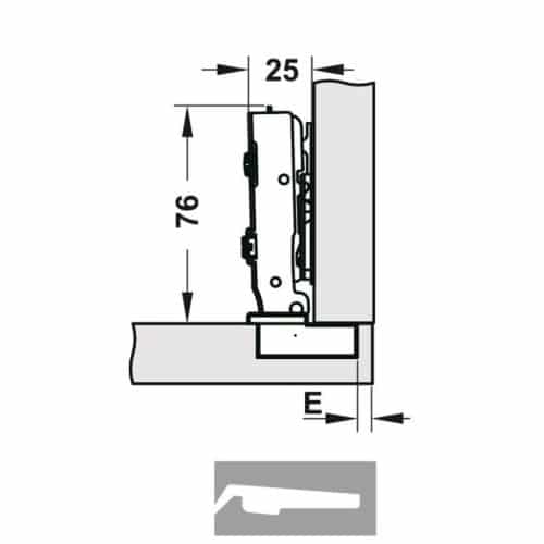 Bản lề Hafele Legato trùm ngoài Cucina 334.00.064