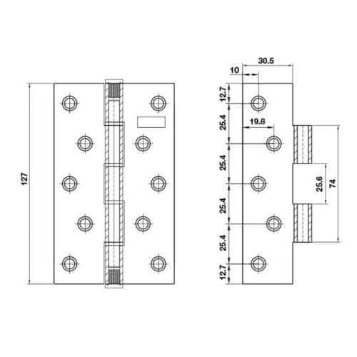 Kích thước bản lề lá Bauma 926.20.347