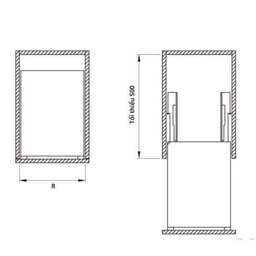 Kích thước bộ rổ gia vị SONATA Cucina 549.20.233 mạ chrome