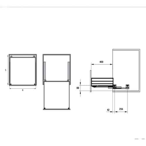 Kích thước bộ rổ xoong nồi CAPPELLA Cucina 549.08.027 Inox 304