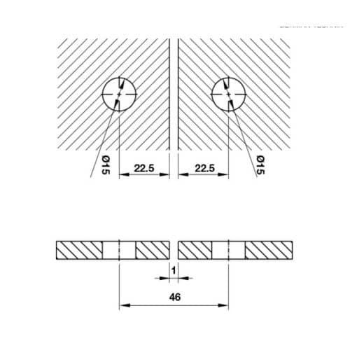 Kích thước kẹp kính 180 độ Bauma 981.77.957