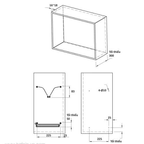 Lắp đặt rổ chén đĩa không khung PRESTO Cucina 544.40.024 Inox 304