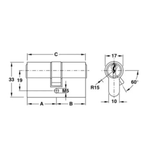 Ruột khóa 1 đầu Hafele 916.00.606, 70.5mm Đồng thau(1)