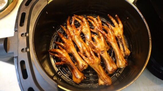 cach lam chan ga nuong bang noi chien khong dau