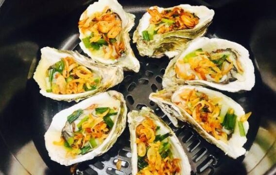 cach nuong hau bang noi chien khong dau