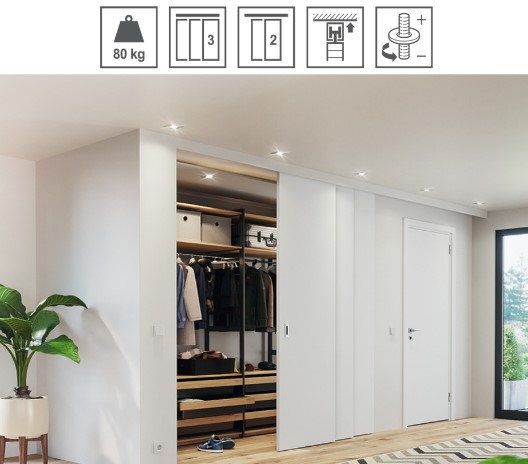 Phụ kiện tủ bếp Häfele 4 phụ kiện cửa trượt Häfele