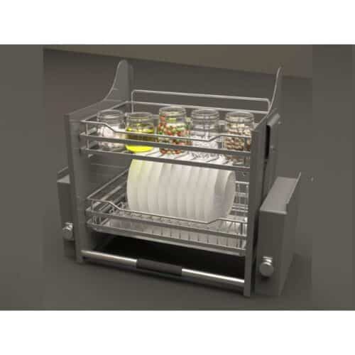 Ảnh thực tế bộ rổ bát đĩa Hafele Lento 504.76.010 700mm