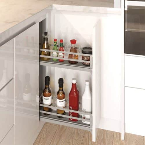 Ảnh thực tế bộ rổ gia vị Hafele Omero 549.20.841 200mm (phải)