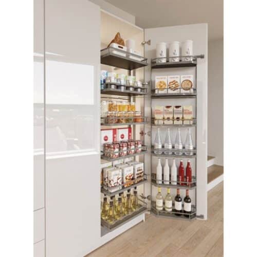 Ảnh thực tế bộ rổ Hafele Kara Swing 548.65.862 6 tầng 600mm