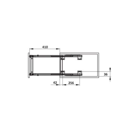 Bộ rổ dao thớt, chai lọ Hafele Sonata 549.20.012 200mm