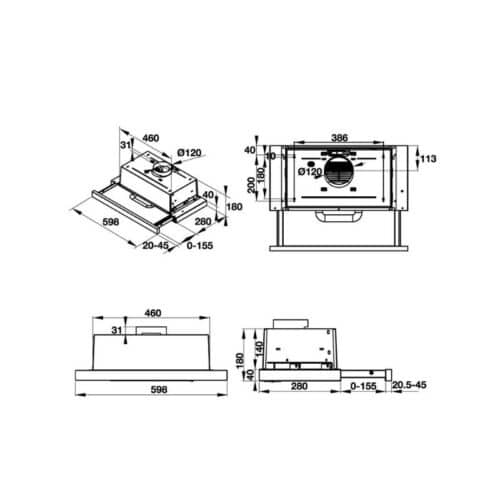 Thiết kế của Máy hút mùi âm tủ Hafele HH-TI60D
