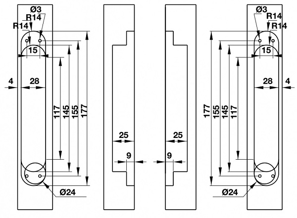 Kích thước Hafele 927.03.029