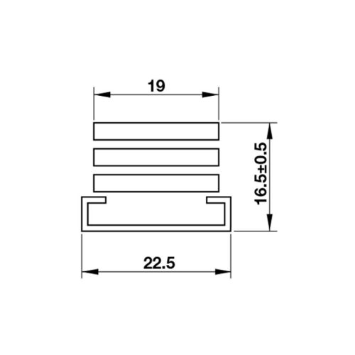 Kích thước bản lề chữ A cửa nhôm 50Kg Hafele 972.05.364