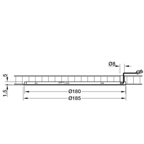 Kích thước đèn Led chiếu 3022 lắp âm Hafele 833.75.101