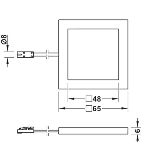 Kích thước đèn Led chiếu 3036 hệ 24V Hafele 833.77.180