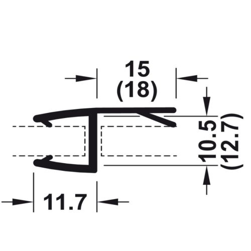 Kích thước ron cửa phòng tắm kính 180° Hafele 950.50.001