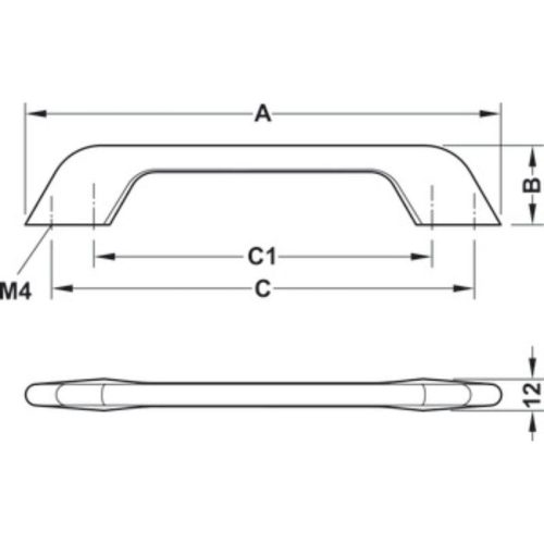 Kích thước tay nắm tủ 340mm H1510 Hafele 106.61.017
