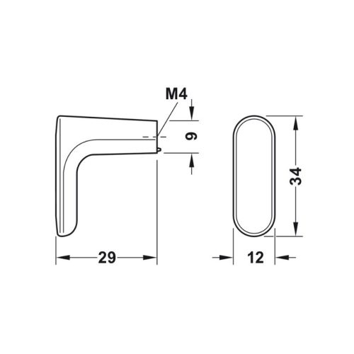 Thiết kế của quả nắm tủ Hafele H2130 106.69.150