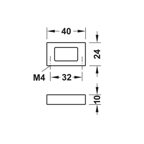 Thiết kế của tay nắm tủ H1320 Hafele 110.34.271