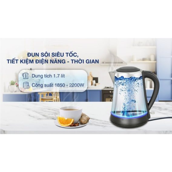Hình ảnh thực tế bình đun siêu tốc Hafele 1.7 lít HS-K1703X 535.43.733