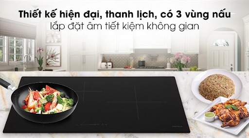 Bếp từ Hafele 3 vùng nấu HC-I773D 536.01.905 lắp âm
