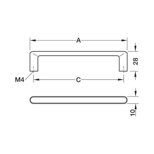 Tay nắm tủ Hafele 106.71.390 3 thong so tay nam tu hafele 106 71 390